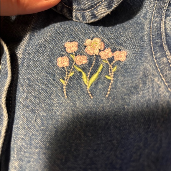 LITTLE LEGENDS VINTAGE Blue Denim Button Down Toddler Dress Size Kids 18M - Picture 2 of 6